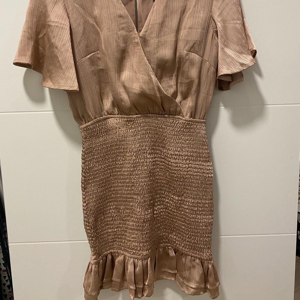 Vestique champagne dress. Size M. New with tags